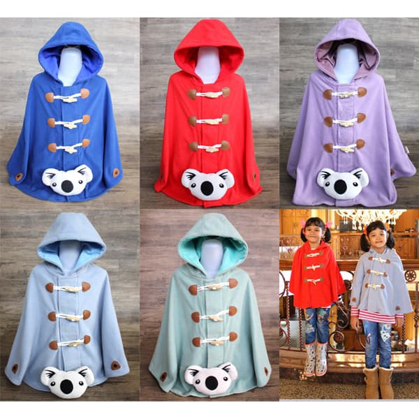 Duffle cape cuddle me / jaket anak / jubah anak Pakaian Anak Perempuan murah