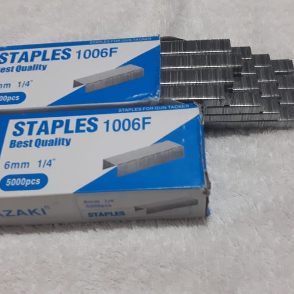 

isi stapler gun 6mm 1/4 inch tripleks kayu Gun Tacker Tembak Alat Klip