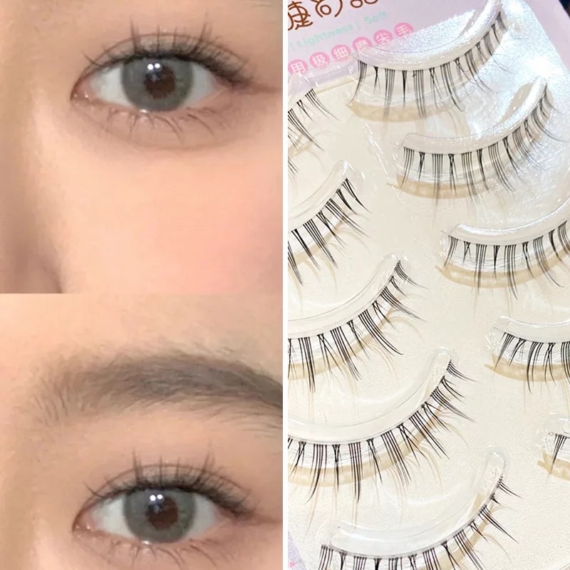 F29 - FAIRY JAPAN LASHES Natural False Eyelashes Transparent Stem False Eyelashes Comic False Eyelashes Nude Makeup Soft Sharpened Beauty Makeup