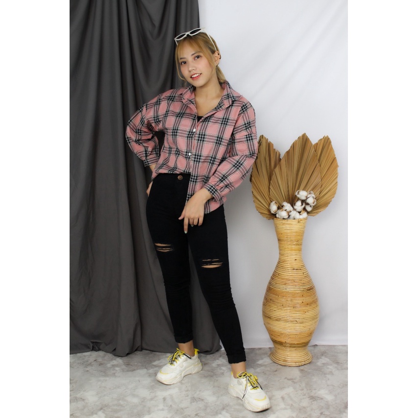 RF FASHION - Kemeja Oversize Oslin Anggita  Kemeja Osaka-1