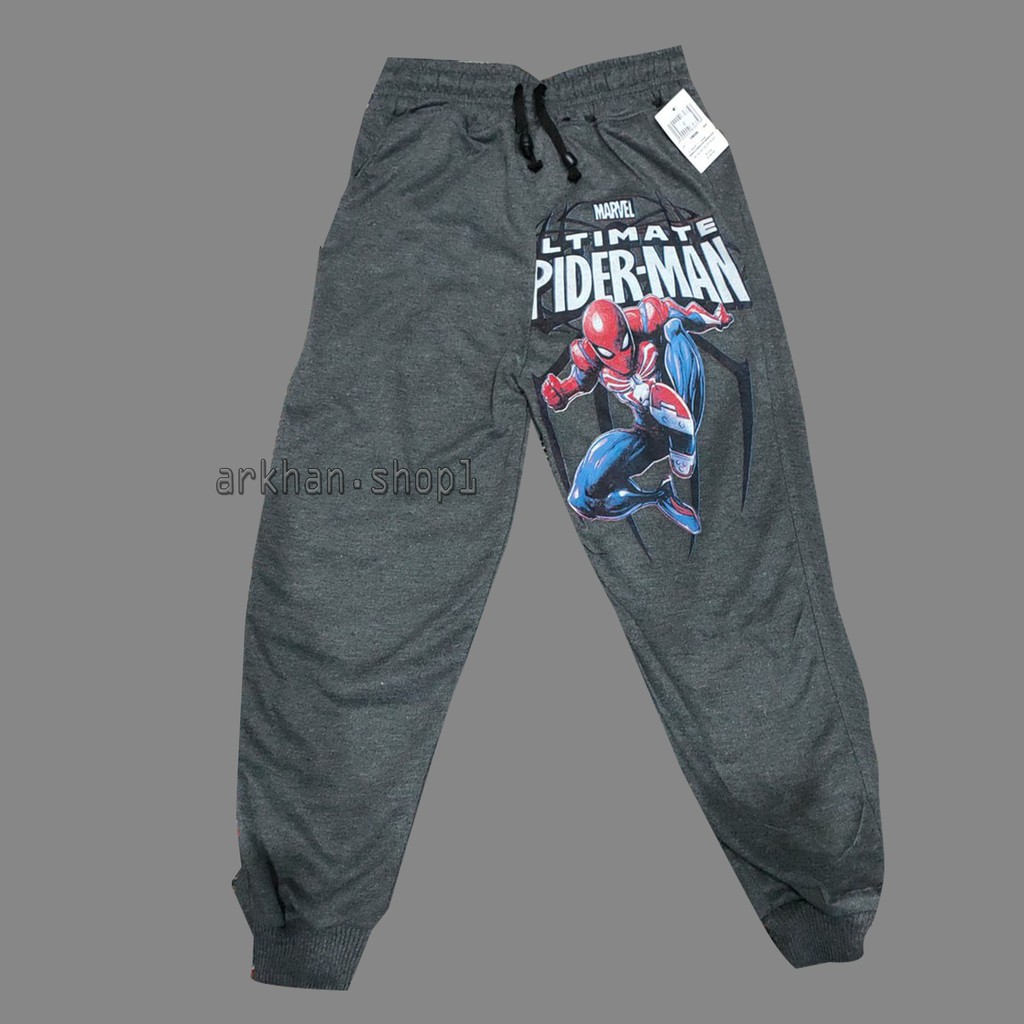 CELANA ANAK LAKILAKI  PANJANG HARIAN MOTIF SPIDERMAN MODEL JOGGER TRENING TRAINING OLAHRAGA RUNNING