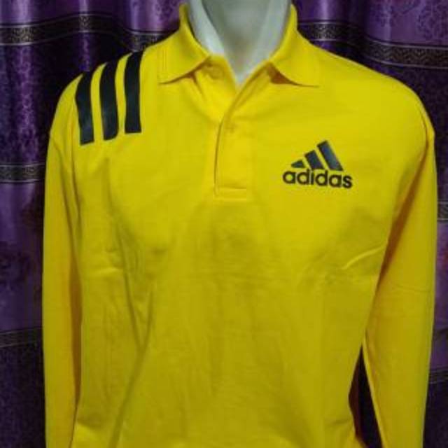 Tshirt baju kaos kerah lengan panjang ADIDAS