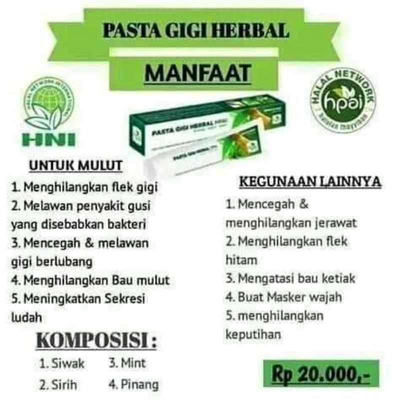 

pasta gigi herbal