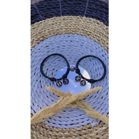 Gelang couple 2 inisial+magnet