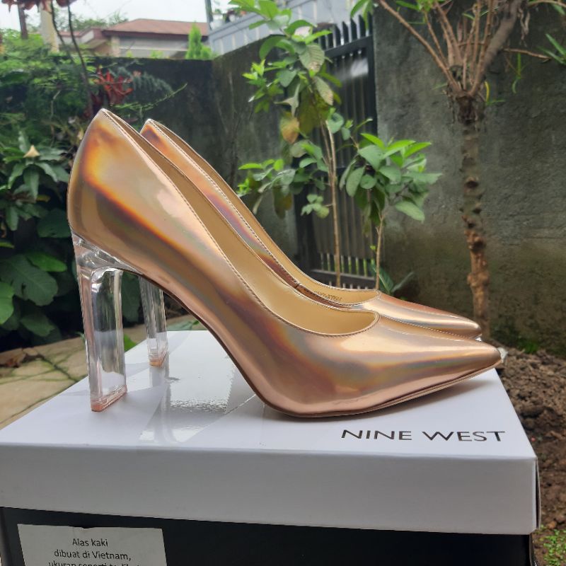 Sepatu Wanita High Heels Original Nine West Trixi Light Pink Size 9