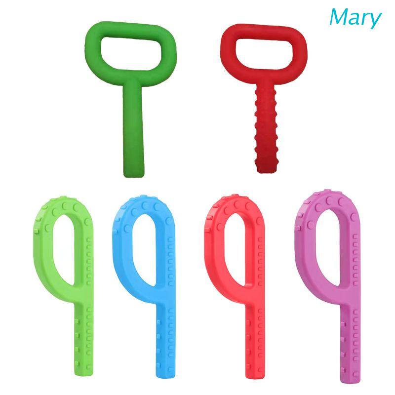 Mary Mainan Teether Bentuk P Bahan Silikon Untuk Anak Autis