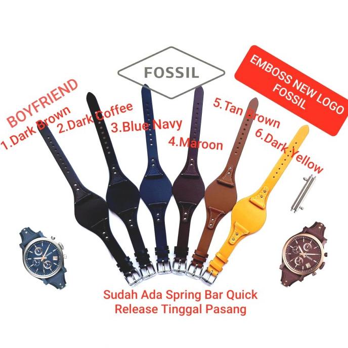 Jual Double Strap / Kulit Jam / Tali Jam Tangan Fossil Boyfriend