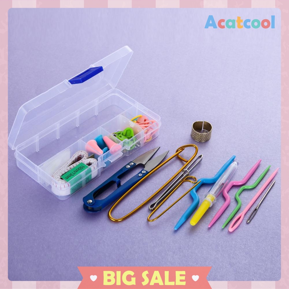 DIY Knitting Tools Crochet Yarn Hook Stitch Weave Accessories Supplies Case