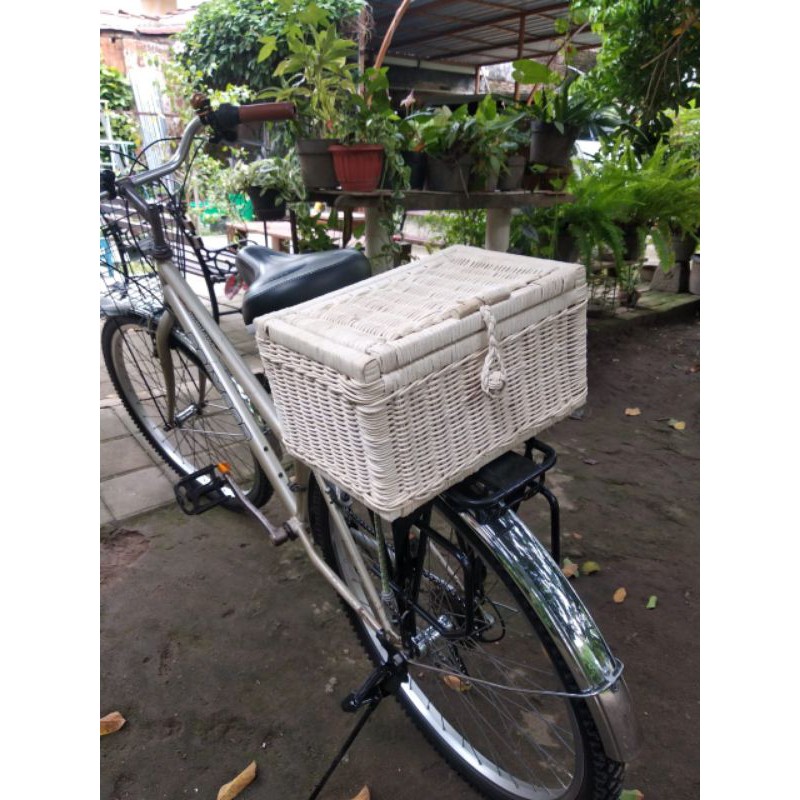 Keranjang Sepeda Rotan Kunci /Keranjang Buah /Keranjang Motor /Keranjang C70 /Vespa