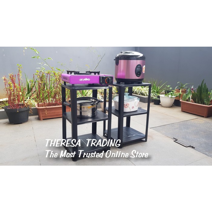 MEJA RAK FLIP A MEJA KOMPOR RICE COOKER GUCI GALON KERAMIK SERBA GUNA ANTI KARAT KHUSUS BANDUNG