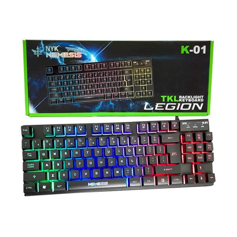 USB KEYBOARD GAMING GAME SEMI MECHANICAL NYK K01 K-01 Guild TKL Backlit - K 01 K-01 PC LAPTOP MURAH