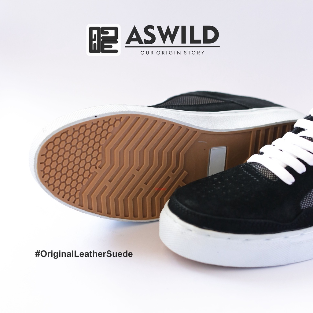 Sepatu Casual Pria ASWILD RAIDEN Hitam Original Sepatu Sneakers Casual Skate Terbaru Dan Berkualitas