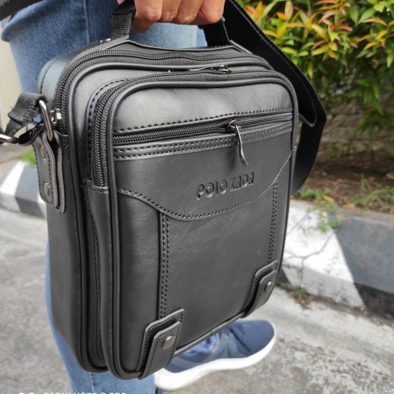 TAS ORIGINAL POLOZADA TAS KANTOR PRIA TAS BAHU QUALTY PREMIUM TAS PRIA KULIT SINTETIS