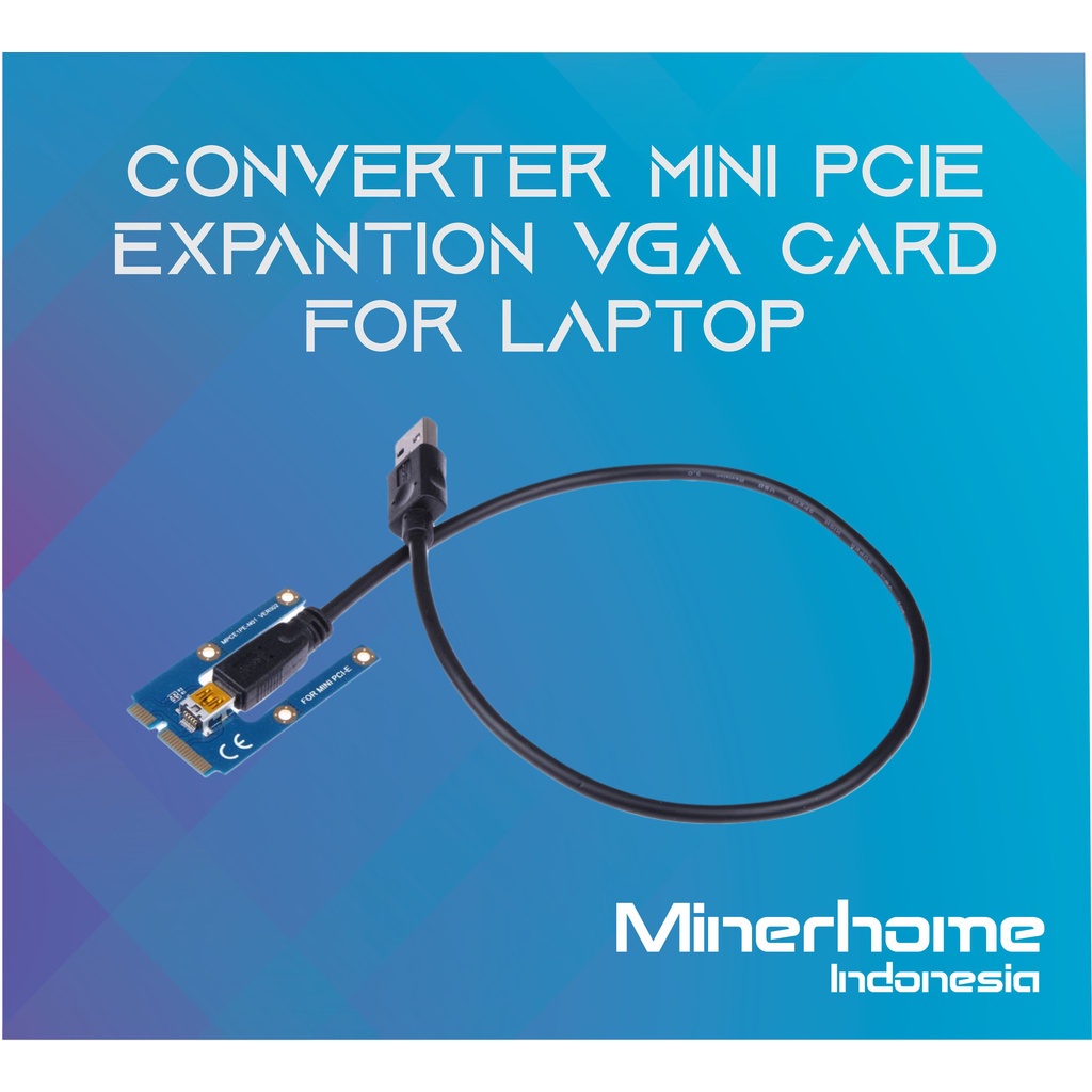 Converter Mini PCIE to Riser untuk VGA External Laptop