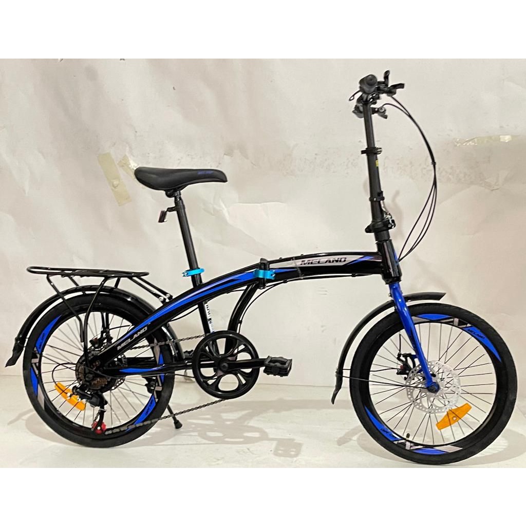 Sepeda Lipat MELANO 20 Inch 7 Speed Boncengan Steel Cakram  SNI-4