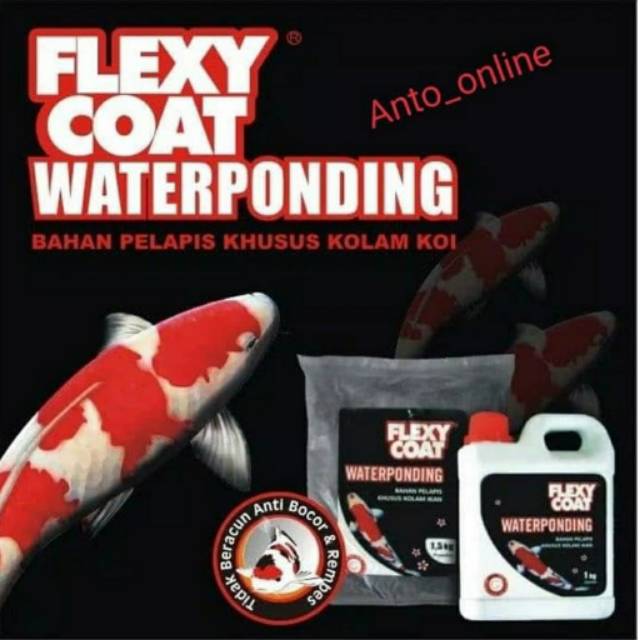 Flexy coat waterponding cat khusus kolam ikan koi warna black