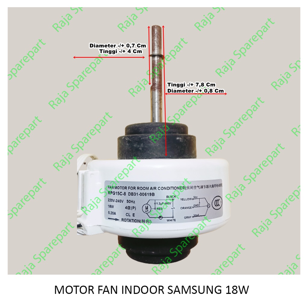 MOTOR FAN INDOOR AC SAMSUNG 18W