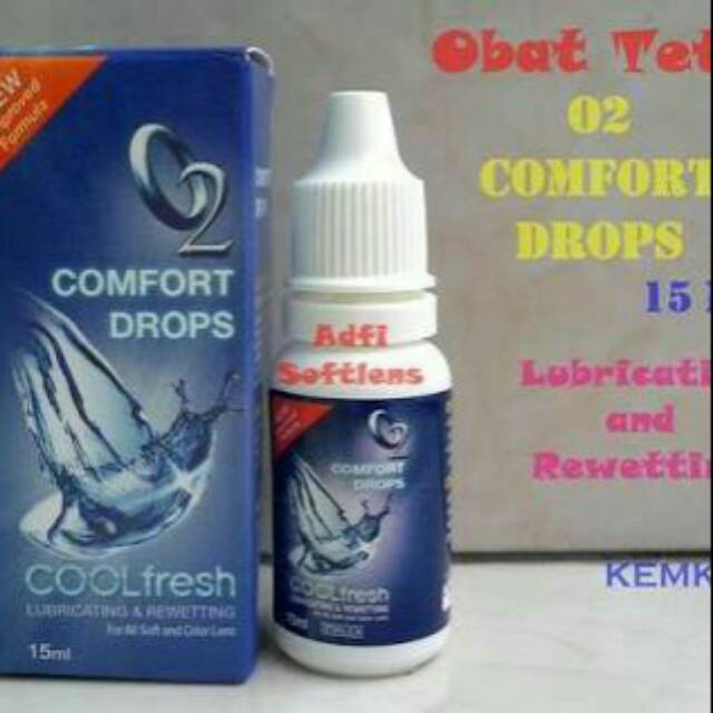 o2 comfort drops by omega eyecare cairan atau obat tetes pelembab mata bagi pengguna softlens