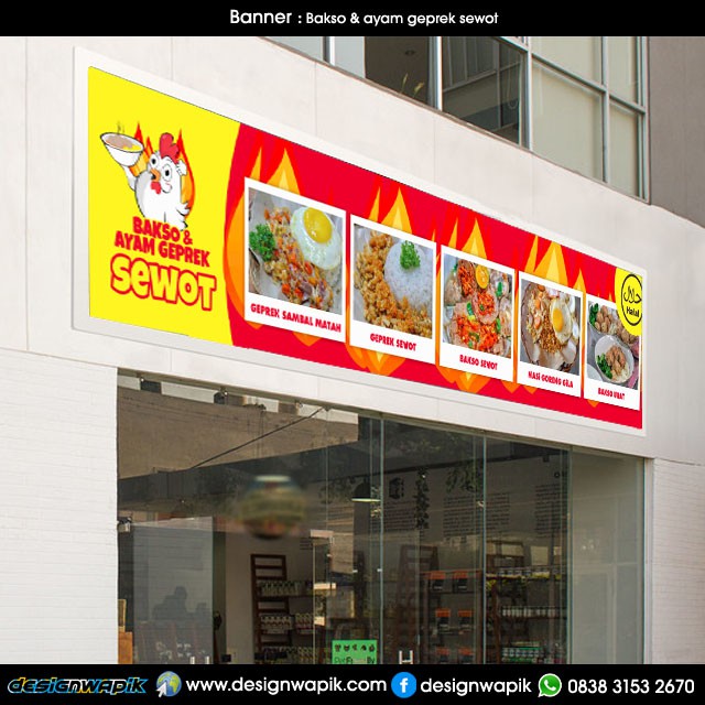 Gambar Banner Ayam Geprek - desain spanduk keren