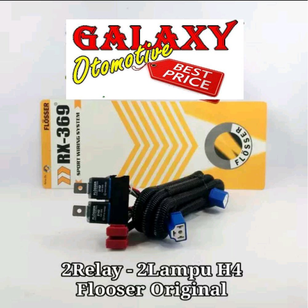 Kabel Relay Set Lampu Flosser Original 2 Relay 2 Lampu