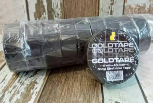 JG - ISOLASI LISTRIK ORIGINAL ISOLATOR - LISTRIK HITAM GOLD TAPE KECIL / ISOLASI KABEL LISTRIK SILVER