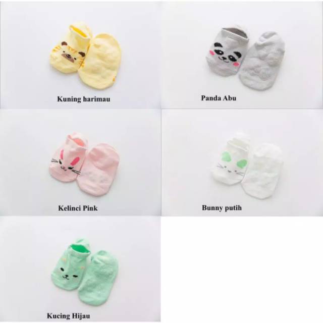 Kaos kaki bayi karakter animal ankle sock baby korean style import