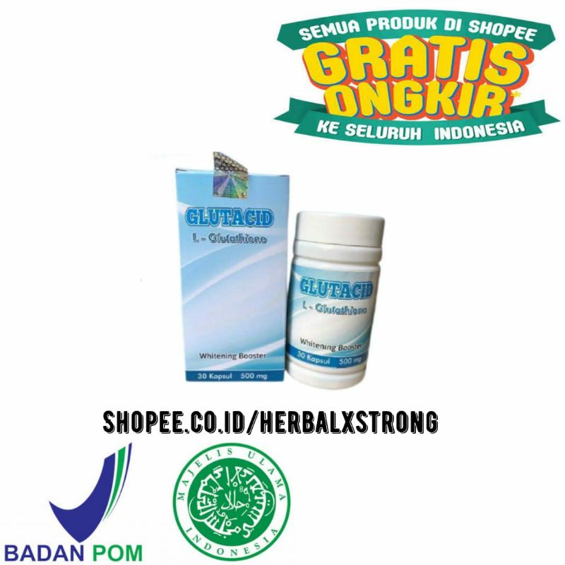 Glutacid L Glutathione 500mg Obat Pemutih Badan Original Aman