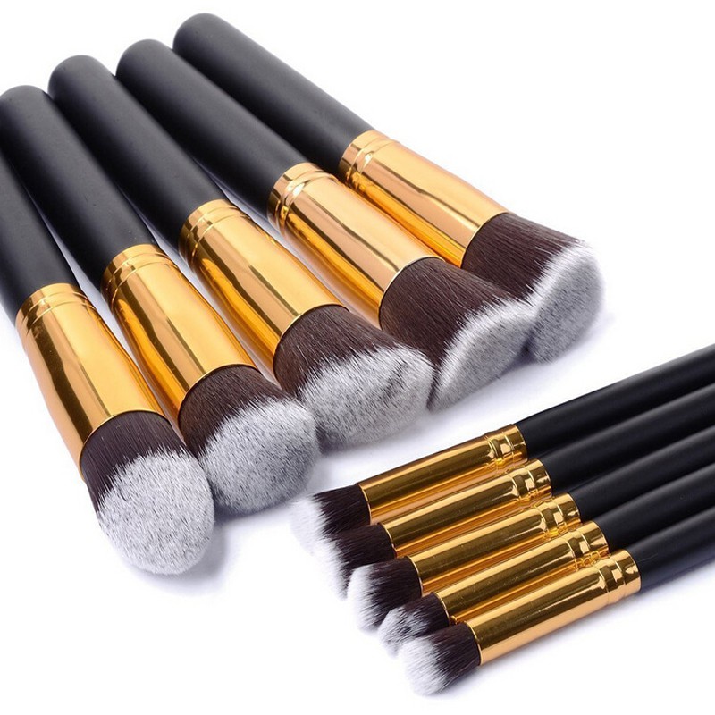 Kuas Kecantikan 10 Set - Alat Make Up Set isi 10 Brush Unicorn Purple / F080 Brush Make up Set