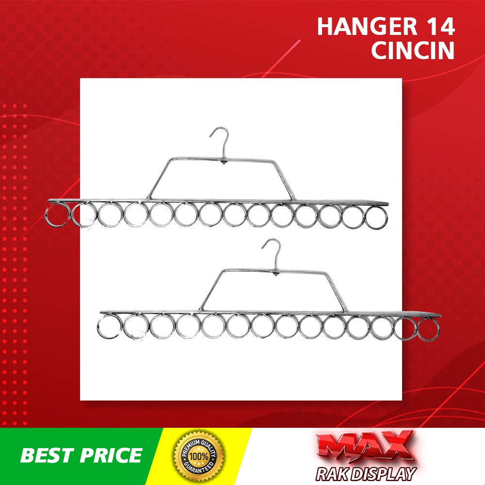 Hanger gantungan jilbab syal scarf 14 lubang/Gantungan Cincin/Gantungan Besi/Gantungan Besi Hijab