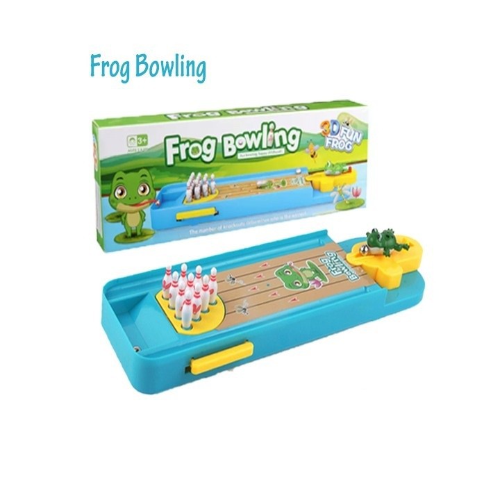 MOMBABY1 Mainan Edukasi anak Bowling frog / Kado Mainan Anak bowling kodok