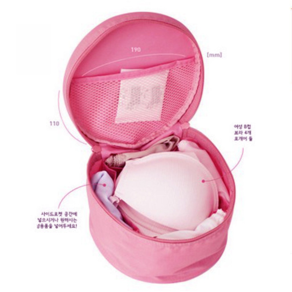 Round Underwear Pouch Tas Pakaian Dalam Bulat M570