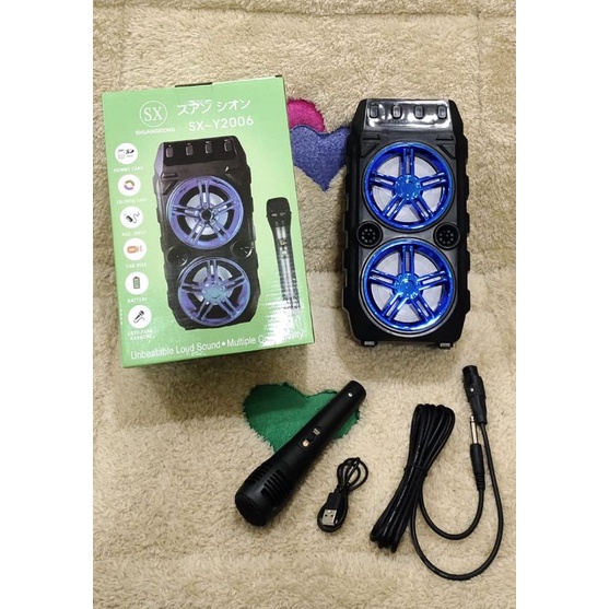 SPEAKER BLUETOOTH SX-2006 PLUS MIC KARAOKE X-BASS//SPEAKER SALON AKTIF X-BASS