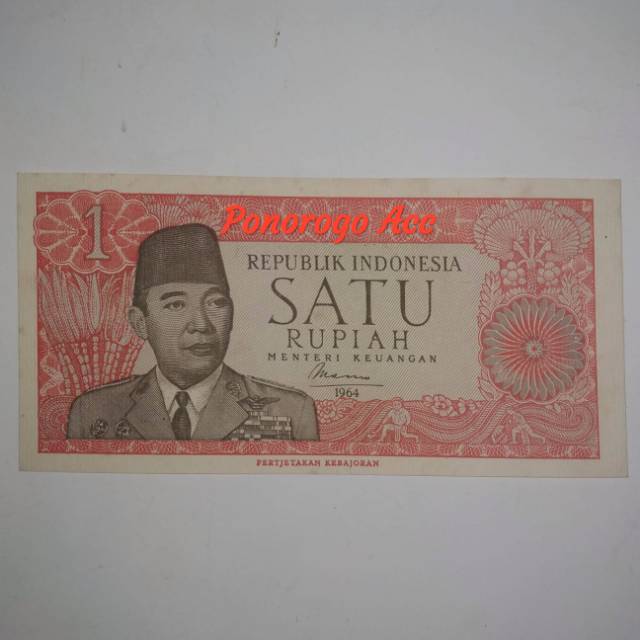 (GRESS/USED) Uang kuno 1 rupiah soekarno asli tahun 1964 uang mahar nikah rp 1 sukarno mahar nikah 2021 21 rupiah