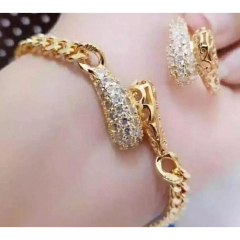 Gelang Wanita Motif Cobra Cantik Free Cincin