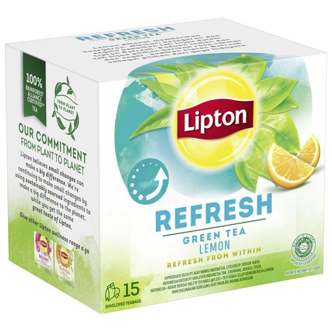 

Ready stock] LIPTON REFRESH GREEN TEA LEMON 24 G