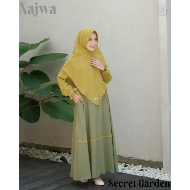 Gamis Najwa by Aden hijab gratis bros Aden senilai seratus ribu
