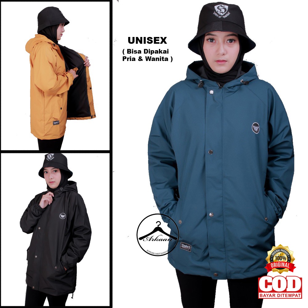 TERBARU !! AKN Jaket Hoodie Taslan Wanita / Jaket Parasut Cewek Outdoor Gunung Explore Original Wangkers