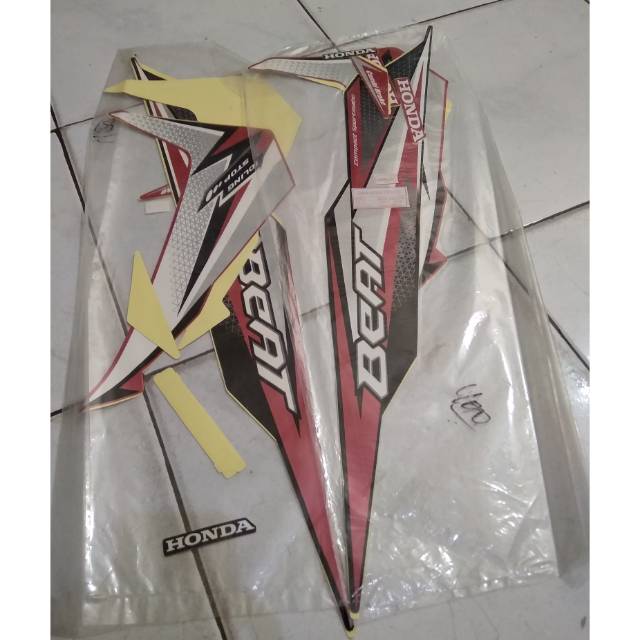 Striping Standar Beat FI New Tahun 2018 Warna PinkHitam