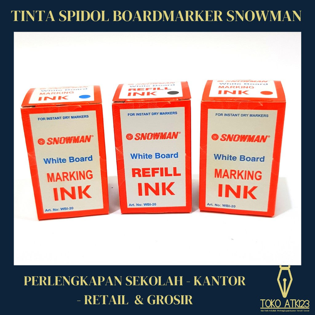 Refill Spidol / Tinta Spidol Whiteboard Merk Snowman