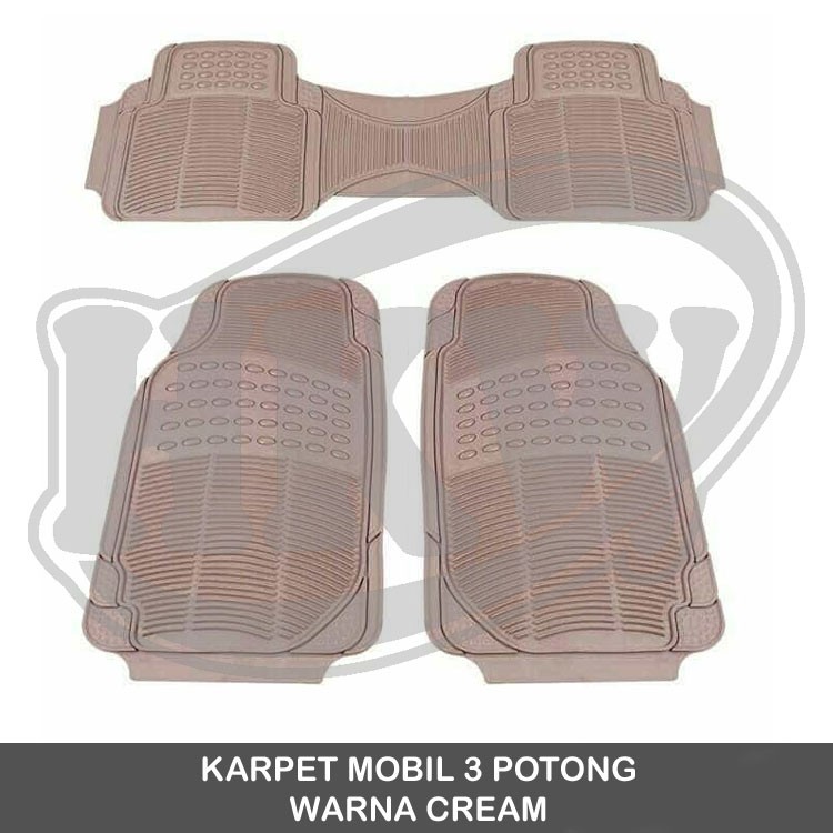 Karpet Mobil 3 Potong Warna Cream Shopee Indonesia