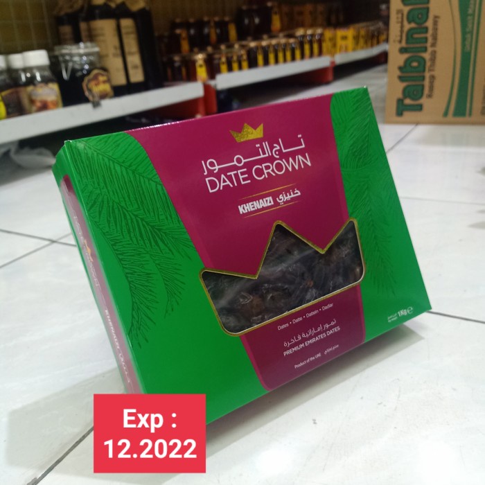 

100% ASLI KEMASAN BARU BUAH KURMA DATE CROWN KHENIZI / KHENAIZI 1 KG