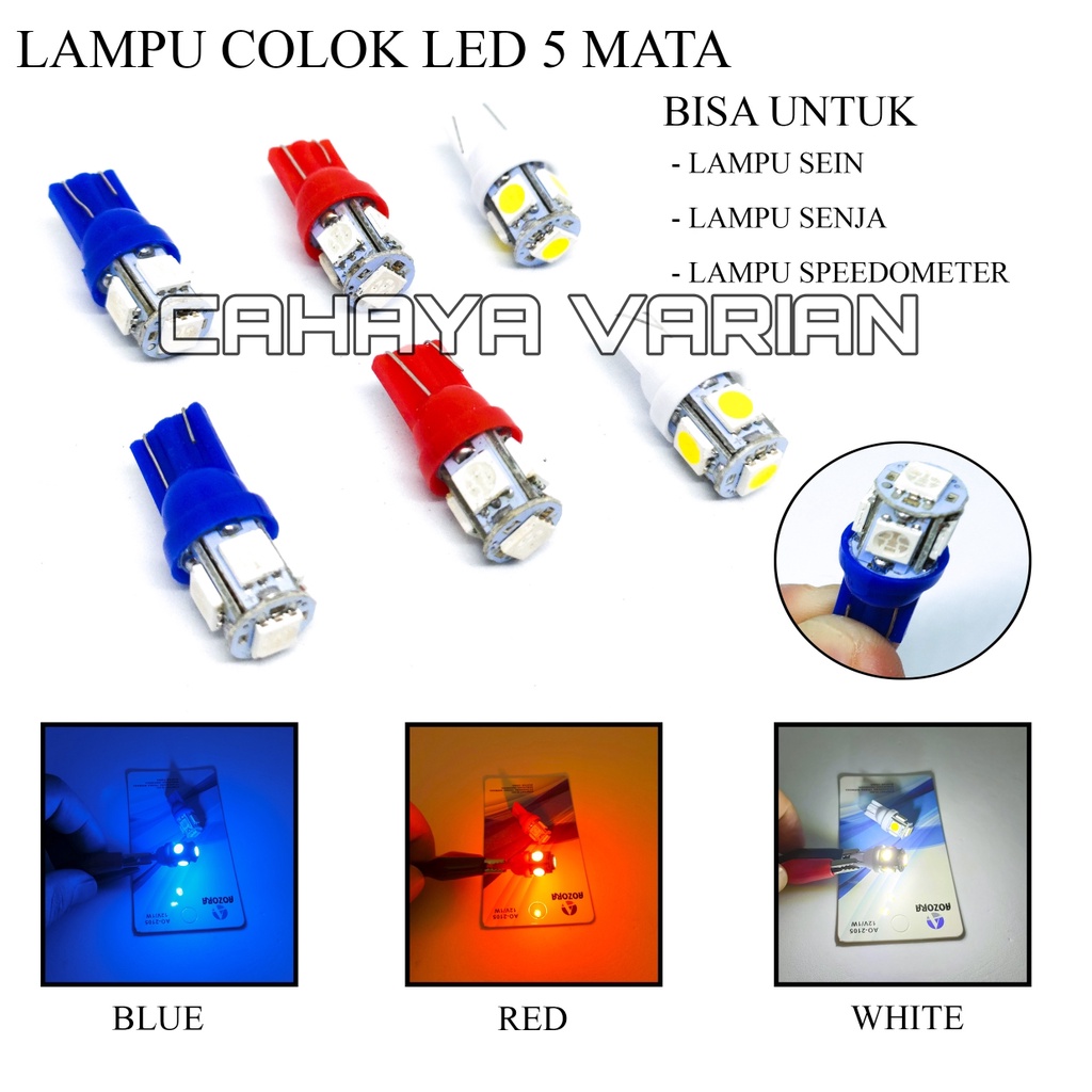 LED JAGUNG MODEL T-10 MODE DIAM  BISA UNTUK SEIN / SENJA / SPEEDOMETER / DASBOR INDIKATOR