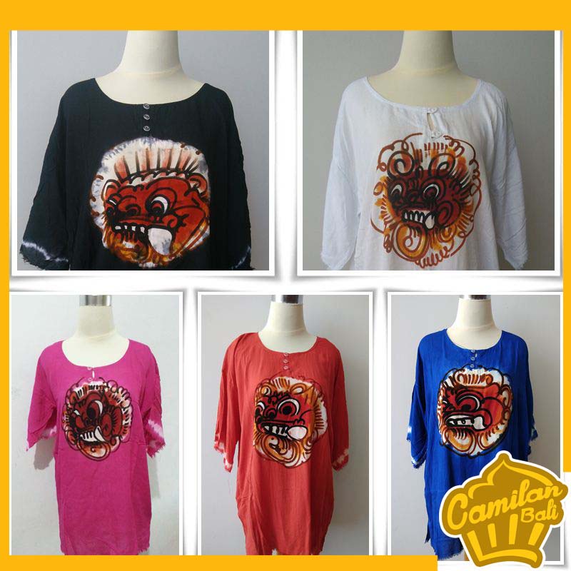Baju kaos barong lukis tebal premium kualitas eksport termurah atasan bali krisna camilan bali