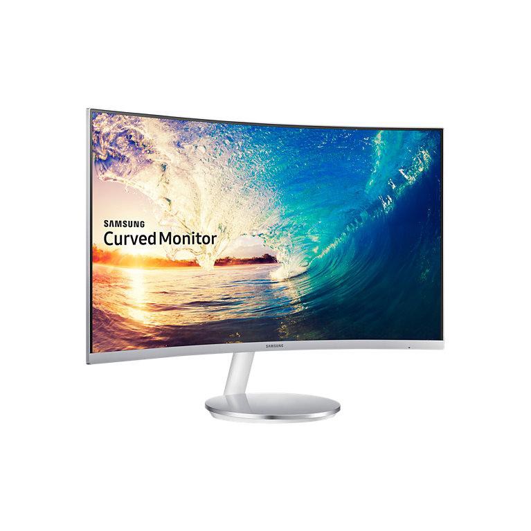 Samsung 27 inch curve monitor putih   speaker (27f591)