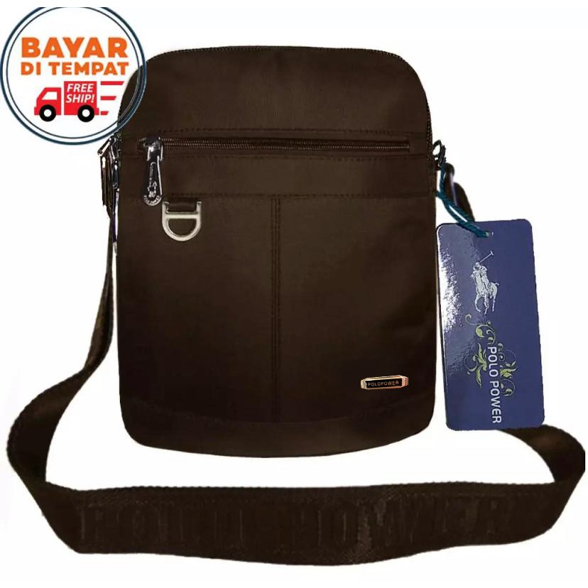 Polo Power - Tas Pria Tas Selempang Import Dual USB Tas Slempang Polo Original - Sling bag Crossbody