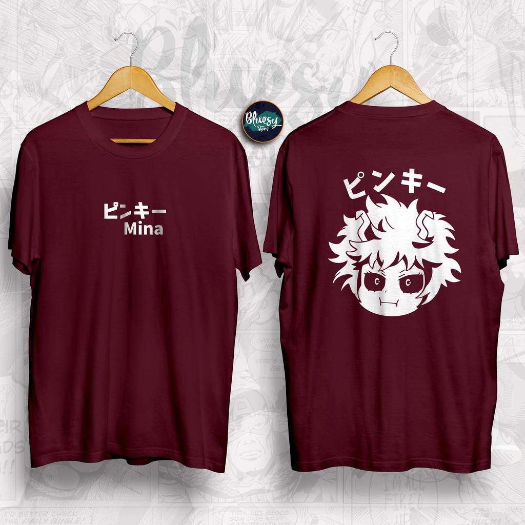 Kaos ANIME BOKU NO HERO ACADEMIA PINKY ASHIDO MINA 1A CLASSROOM / BAJU BNHA MY HERO ACADEMIA PINKY BLUESYCLOTH