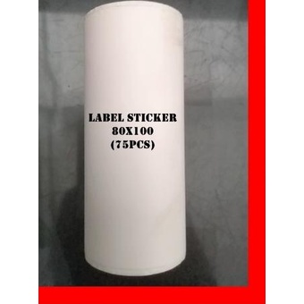 

♜ Kertas Label Sticker Bare Thermal 80 x 100mm 1 line (75pcs) ♬