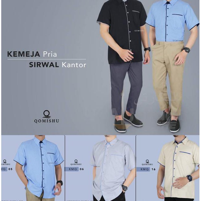 Baju Koko Kemeja Koko Premium Jumbo M - Xxl - Abu-Abu Muda, M