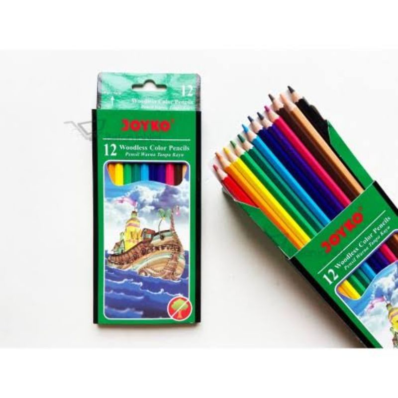 

Joyko Pensil Warna Woodless Color Pencils Hexagonal 12 Warna CP-103