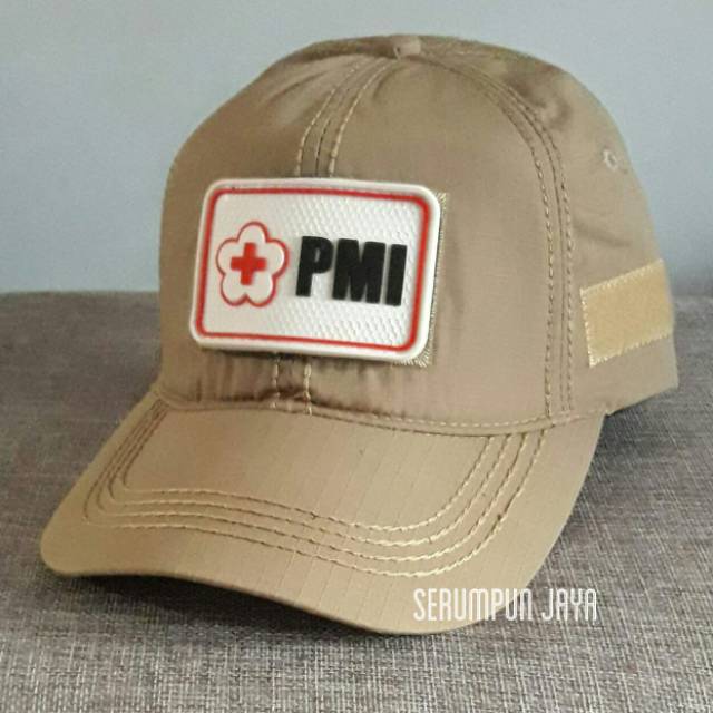 TOPI PMI - TOPI PMI VELCRO TAN + PATCH PMI